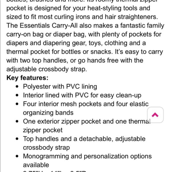 Thirty-one Essentials Carry-All - Dot Trio NEW - Picture 8 of 8